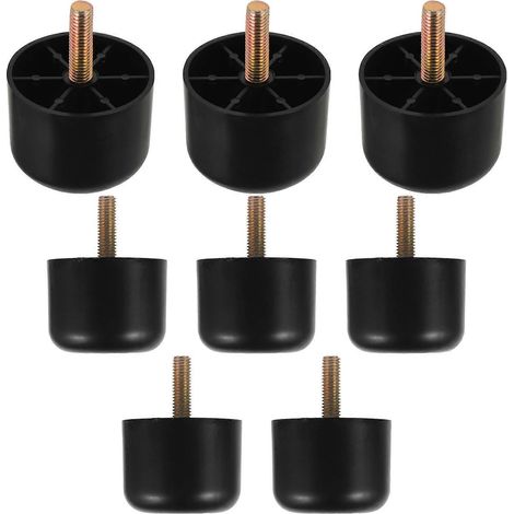 Pieds de canapé en plastique, pieds de meubles noirs, lot de 40 pieds de rechange pour la maison (1/5)