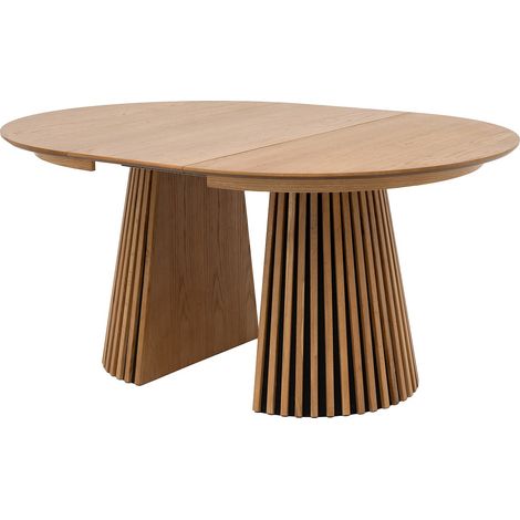 Table à manger extensible 4 à 8 personnes placage chêne - Naturel clair - CARMIZA (1/5)