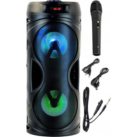 Potente altoparlante portatile da 400 W con LED, Bluetooth, USB e radio AKU (1/5)