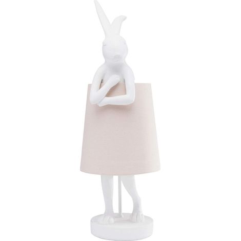 Kare Design Animal Rabbit Lampada da Tavolo, Bianco/Bianco, 23 cm (1/5)