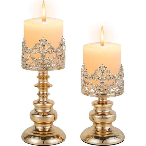 2PCS Crown Candlestick décoration de salon gothique (1/5)