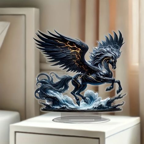 Support Acrylique - Base Pour Figurine Décorative - 20 x 20 x 1 cm - Pour Salon Chambre Bureau - 1 Pièce (1/5)