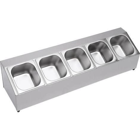 Gewürzbox, Edelstahl, 5 Vorratsbehälter, Silber (1/2)