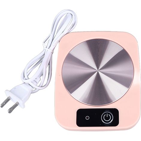 Chauffe-tasse électrique intelligent à température constante de 55 °C avec thermostat intégré, idéal pour le café et le thé. Prise US 110 V, rose. (1/5)