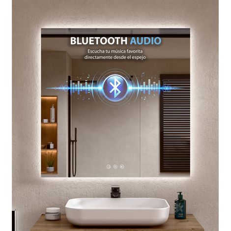 BELLOBATH Badspiegel LED Dimmbar Bluetooth Antibeschlag 80H×60B cm (1/5)