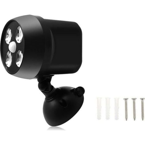 Faretto LED impermeabile con sensore di movimento wireless, illuminazione di sicurezza per esterni per scale, corridoi, giardini e terrazze. (1/4)