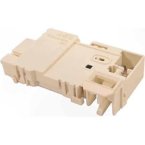 Ersatz-Türschloss für Wäschetrockner, kompatibel mit Indesit IDV65UK, Sicherheitsschloss für die Tür, Original-Ersatzteil, 1 Stück, weiß, zuverlässiger Öffnungsmechanismus für Waschtrockner. (1/5)