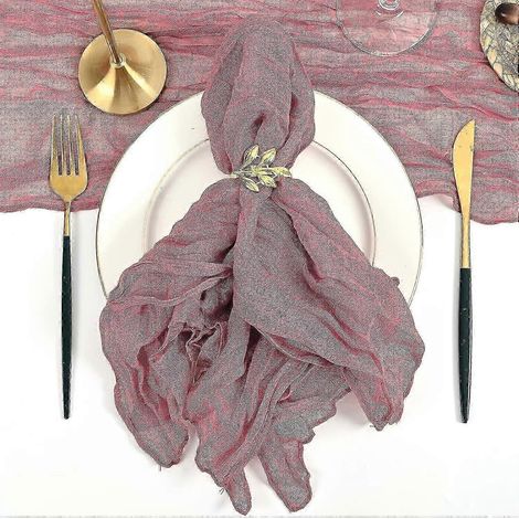 Serviettes de table en lin avec franges, faites main, lavables et délicates, pour usage professionnel (restaurants). (1/5)