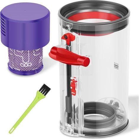 Collecteur Réservoir et Filtre pour Dyson Cyclone V10 (SV12) Aspirateur, Pièces de Rechange pour Bacs à Poussière N°de pièce 969509-01 (1/4)