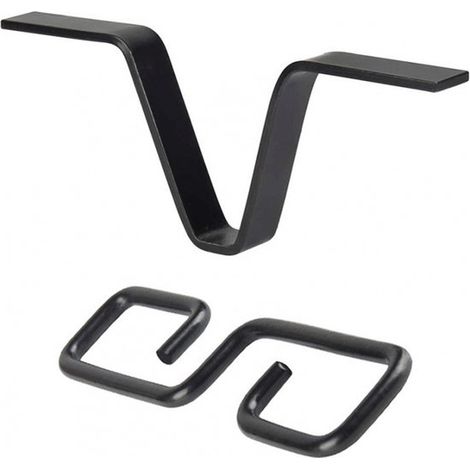 Chaîne de gouttière - Crochet en V - Aluminium - Clip de chaîne de pluie pour adaptateur de gouttière - Ancrage de clip de gouttière pour chaîne de pluie - Accessoires de dérivation d'eau de jardin -  (1/5)