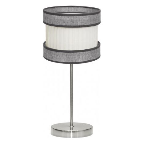 Scrivania piccola Home 1xe14 Nichel/grigio-beige 45x18x18 Cm