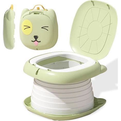 Toilettes pliantes-MARSEE-toilettes portables pour enfants-adaptées au camping, aux voyages, à lapprentissage de la propreté-vert (1/4)