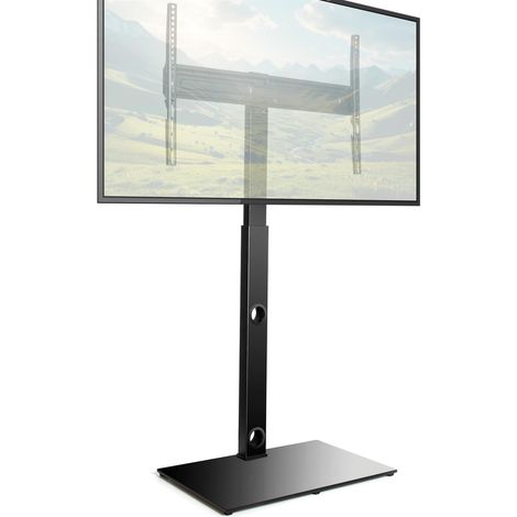 Futura Universal TV Stand 30 to 75 Inch TVs, Swivel & Height Adjustable, 40kg Load, Max VESA 600x400mm, Tempered Glass Base (1/5)