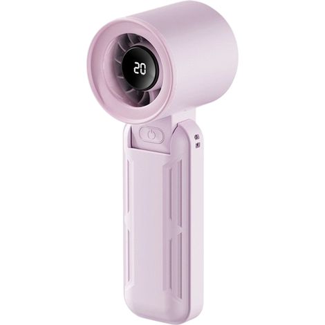1 Mini ventilateur, pliable, rechargeable USB-C, affichage LED, 5 vitesses, intérieur extérieur (1/5)