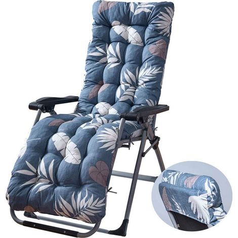 Housse de Coussin pour Chaise Longue de Jardin, Coussin Fleuri pour Fauteuil à Bascule et Canapé d'Extérieur/Intérieur, Dimensions 170x53x8cm (1/5)