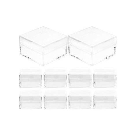10 Stück quadratische, transparente Boxen, Musterboxen, Aufbewahrungskoffer für Muster, Mini-Aufbewahrungsboxen (1/4)
