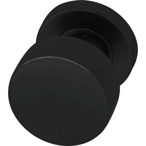 Marchesi Knopfdrückerlochteil (Türknauf) Rosette ø 52x9mm Edelstahl schwarz matt