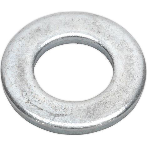 Sealey Flat Washer DIN 125 M12 x 24mm Form A Zinc Pack of 100 FWA1224