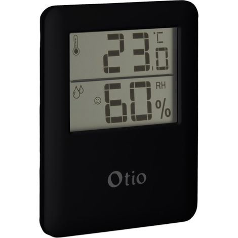 Otio – Thermomètre hygromètre digital intérieur – Plage de température 0° à 50°C – Affichage humidité 20 à 95% – Fixation magnétique (1/4)
