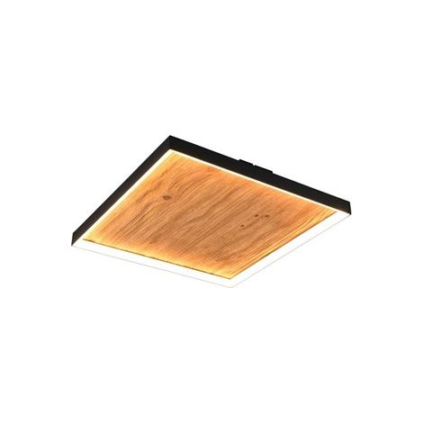 Trio Lighting Plafón de techo LED cuadrado 45x45cm KALEA madera natural 41W 4800lm 3000K IP20 (1/5)