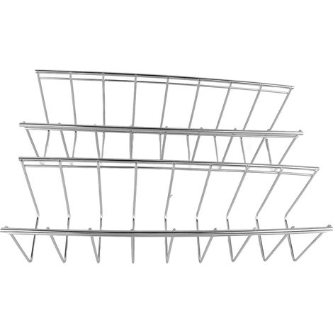 Lot de 2 organisateurs de couvercles de casseroles, égouttoir de cuisine en acier inoxydable, étagère de rangement pour bols et vaisselle. (1/5)