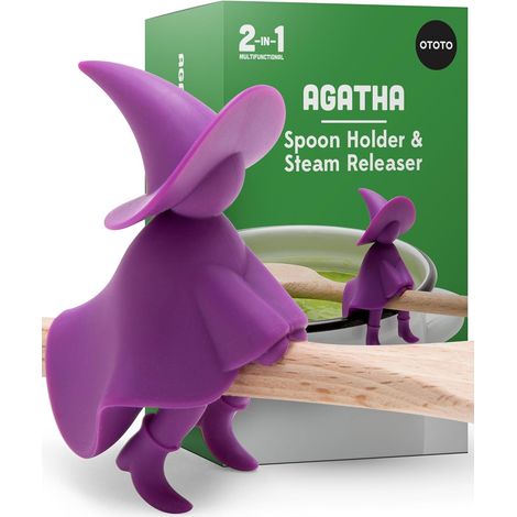 Repose-cuillère de cuisine Agatha - Support pour spatule et repose-cuillère de cuisine pour la cuisinière et le plan de travail - Support pour louche, pinces et autres ustensiles (1/5)