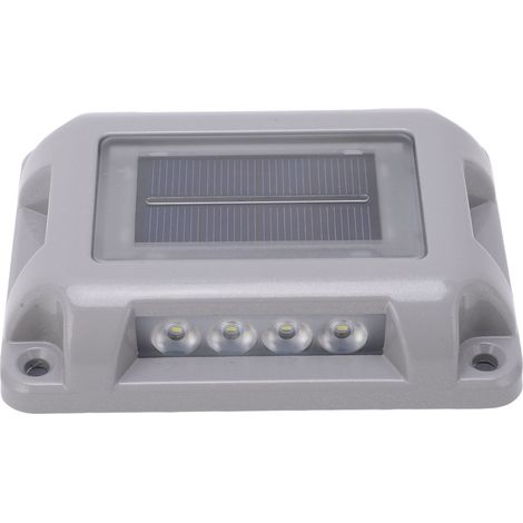 IP65 wasserdichte LED-Solar-Gartenleuchte, weißer Einbaustrahler, Außenbeleuchtung, 2 Stück. (1/5)