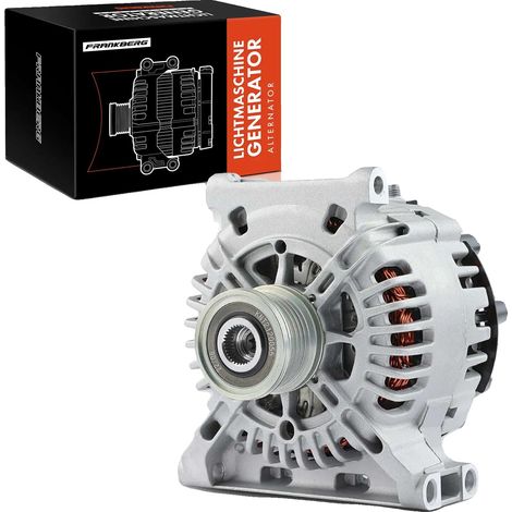 Generador de maquinaria ligera, 14 V, corriente de carga de 150 A, diámetro de polea de 50 mm, rotación en sentido horario, 5 ranuras. (1/5)