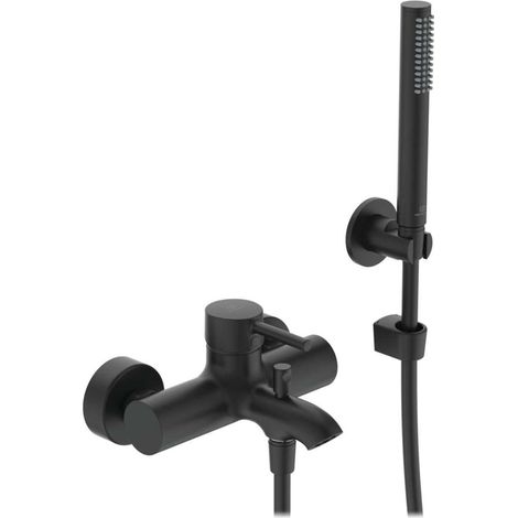 Ideal Standard CeraLine - Grifo de pared para bañera con accesorios, negro BC270XG (1/5)