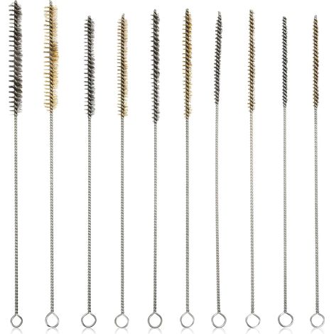 Brass Cleaning Set - 5 Tube Brush with Handle from 6 mm to 15 mm, Cleaning Brass Wire Brush (1/5)
