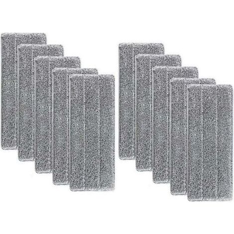 10 pièces Serpillères en Microfibre pour Balai Lave-Sol Housse de Nettoyage de Rechange Vadrouille La Tête de Ménage de Vadrouille pour Balai Plat Nettoyage en Microfibre/Lingettes de Nettoyage 33 (1/4)