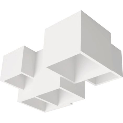 Plafoniera gesso lampadari bartalini palp 5000 gu10 led verniciabile