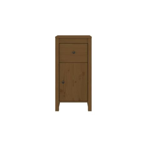 Buffet marron miel 40x35x80 bois massif de pin (1/5)