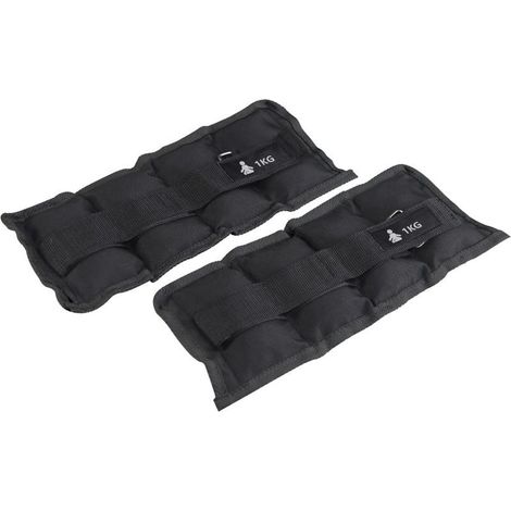 FITPADDY Pesi DuoFlex per Caviglie e Polsi 1kg Nero AKWW2X1BK Attrezzatura Fitness (1/5)