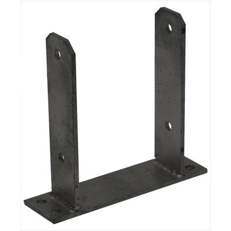 U-Pfostenträger Schwarz für 14 x 14 cm Pfosten – pro Stück (1/2)