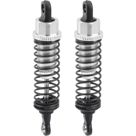 Amortisseur En Alliage D Aluminium 72mm Pour Voiture Telecommandee Traxxas Slash 2wd - Accessoire De Suspension Robuste - Couleur Argent - Lot De 1 (1/5)