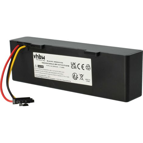 vhbw Akku Ersatz für Proscenic CS-XMR200VX, MH1-4S1P-SC für Saugroboter (2600 mAh, 14,4 V, Li-Ion)