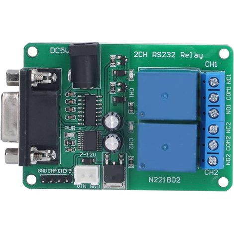 Module relais ABS, interface série, débit de transmission 9600 kbps, télécommande, composant électronique RS232 (1/4)