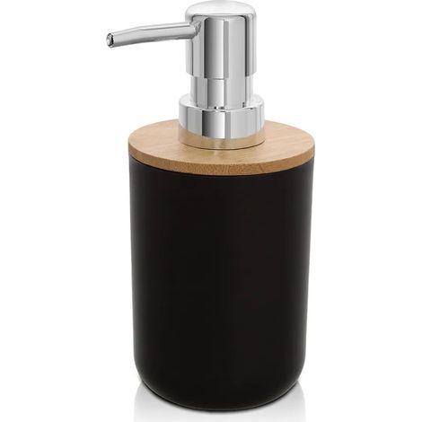 Dispenser sapone da appoggio nero in abs e bambù Surf (1/5)