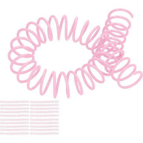 20 Bobines Spirales en Plastique 19mm Diamètre Intérieur 30 Trous pour Reliure A4 A5 Carnet Rose (1/5)
