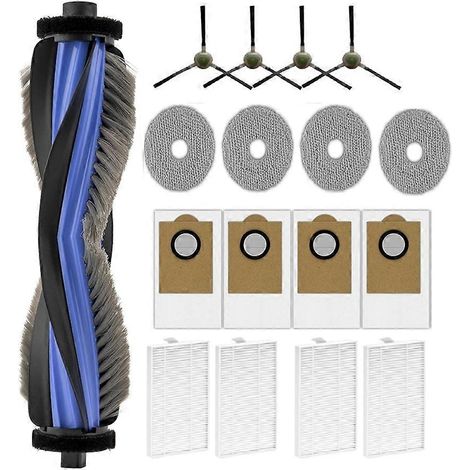 17 accessoires pour balayeuse Lefant M3 : brosse principale, filtre et sacs à poussière. (1/5)