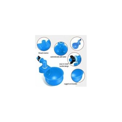 4pcs abreuvoir automatique de poulet abreuvoir automatique abreuvoir de volaille outil d'abreuvoir de volaille en plastique bleu pour poulet, canard, volaille, oiseaux (1/3)