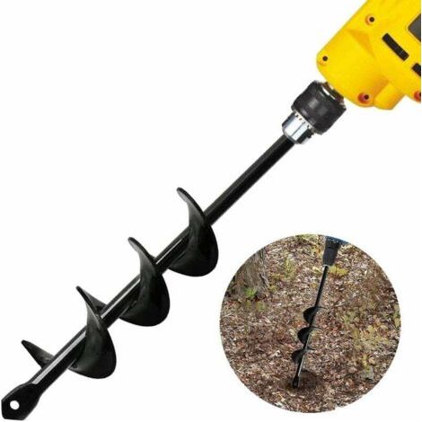 Tariere pour Perceuse Foret De Sol pour Outils De Jardinage De Tarière De Jardinière De Perceuse en Acier De Planteur Bon Aide De Graine 4.6X37cm (1/5)