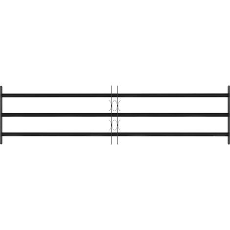 vidaXL Window Grille 174 x 45 cm Powder-Coated Steel Black