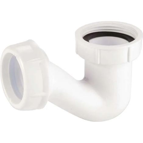Siphon in P-Form für Waschbecken/Bidet PVC Ø32 (1/2)