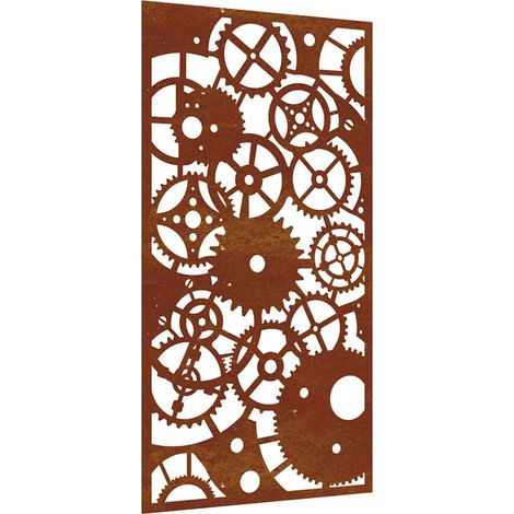 Garden Wall Decoration 105x55 cm Corten Steel Gear Wheel Design vidaXL (1/5)