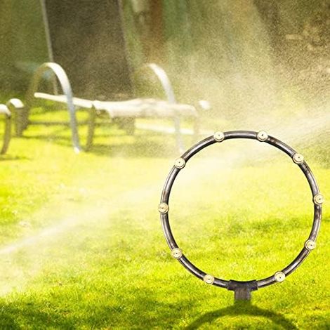 Sprinklerköpfe Nebelsystem Multi-Düse Spritzen Sprühnebel Kühlung Terrasse,Gartenarbeit Bewässerung Wassernebel Kühlung Wassernebler mit 5 Nebeldüsen für Hausgarten Beschlagen Bewässerung (1/5)