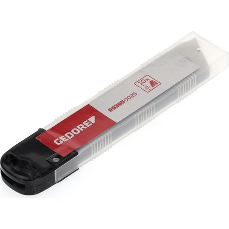 Gedore red Ersatzabbrechklingen für Cuttermesser, 10 Stück, Klingenbreite 25 mm, 0,5 mm stark, R93950025 (1/5)