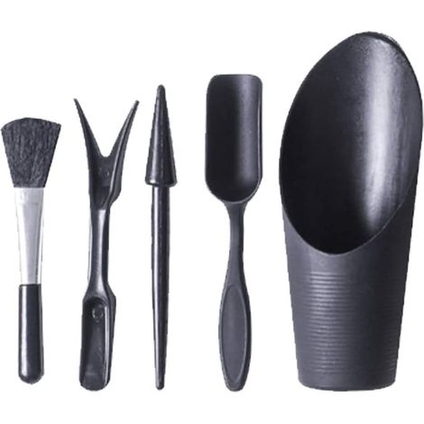 Ensemble De 5 Mini-outils De Jardinage : Outils À Main Pour Plantes Succulentes, Outils De Transplantation, Kit D'entretien Pour Bonsaïs, Terreau Pour Plantes Succulentes D'intérieur Miniatures.