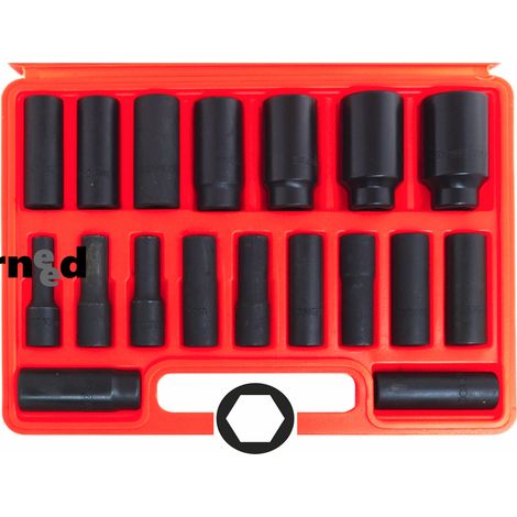 SET BUSSOLE 18 PZ ATTACCO QUADRATO ESAGONALI BUSSOLOTTI 10 32 AVVITATORE 1/2"c